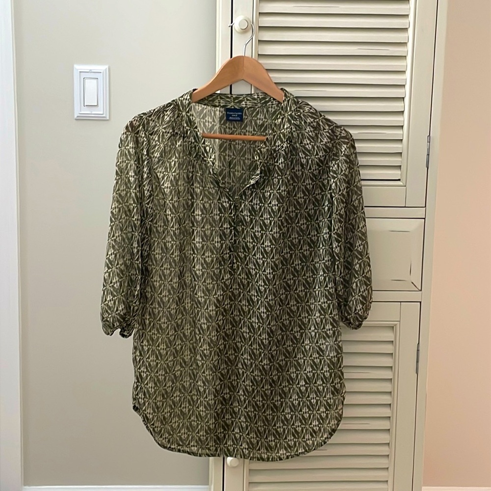 Faded Glory cute sheer tunic blouse, cute with jeans or leggings!